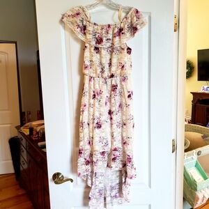 No Boundaries Floral High-Low Dress